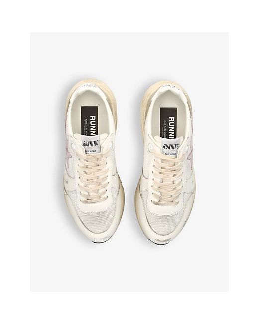 Golden Goose Deluxe Brand White Running Sole 11700 Logo-print Leather Low-top Trainers
