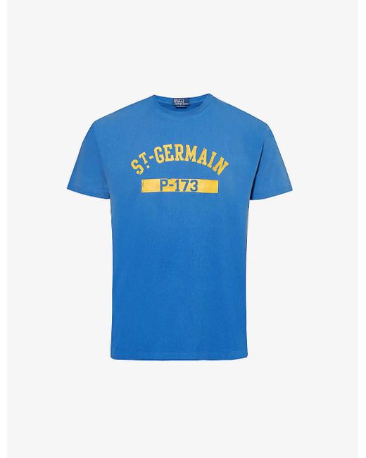 Polo Ralph Lauren Blue St Germain Crewneck Cotton-jersey T-shirt for men