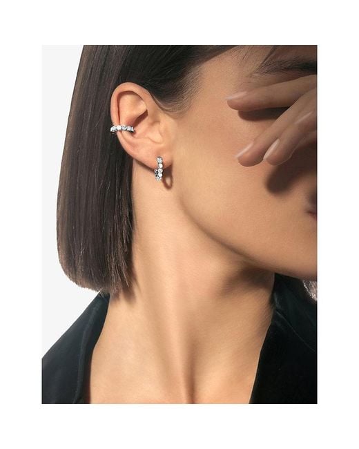 Messika White Vibes Mini 18Ct And 3.28Ct Diamond Hoop Earrings