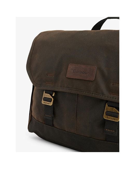 Barbour Essential Waxedcotton Messenger Bag in Black for Men Lyst