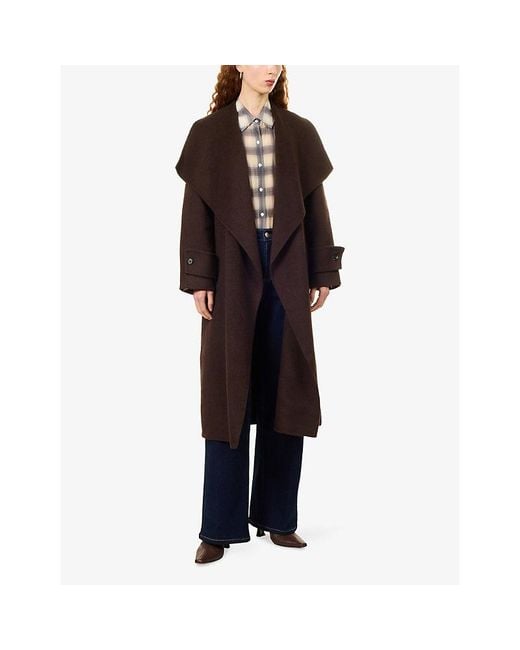 Rails Brown Celeste Waterfall Wool-Blend Coat