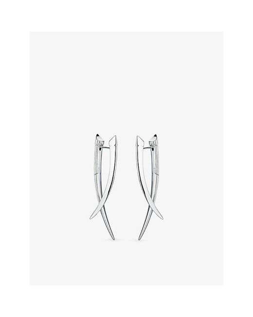 Shaun Leane Metallic Sabre Crossover Sterling Earrings