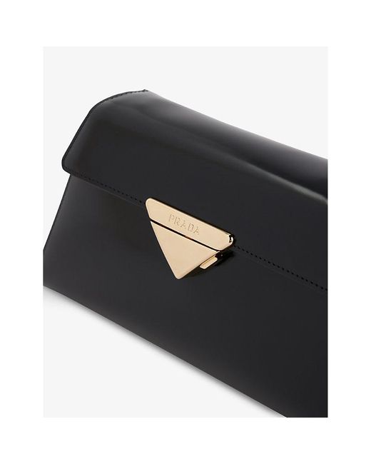 PRADA - Brand-plaque leather shoulder bag