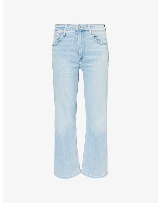 Citizens of Humanity Blue Isola High-rise Bootcut Stretch-denim Jeans
