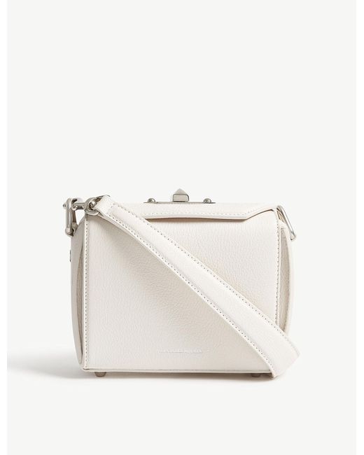 Alexander McQueen White Box Bag 16 Leather Cross-body Bag
