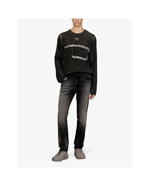 DIESEL Black 2032 D-Krooley Joggjeans 09N63 Jogging Bottom Jeans for men