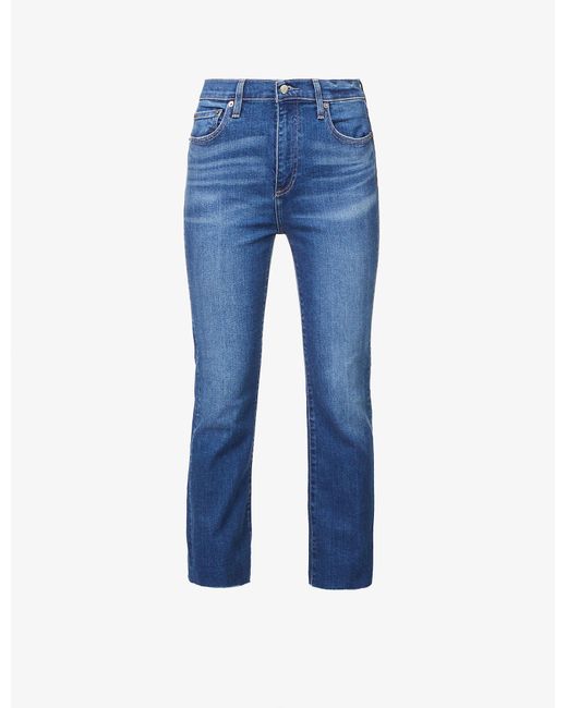 Pistola Lennon Cropped Bootcut High-rise Stretch-cotton Blend Denim 