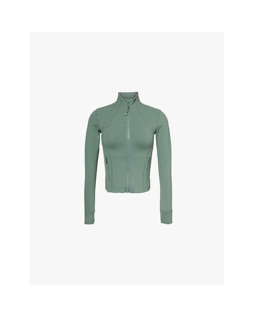 lululemon athletica Green Eucalyptus Define Nulu Cropped Stretch-Woven Jacket