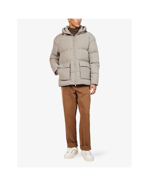 Arne Natural Hooded Padded Parka for men