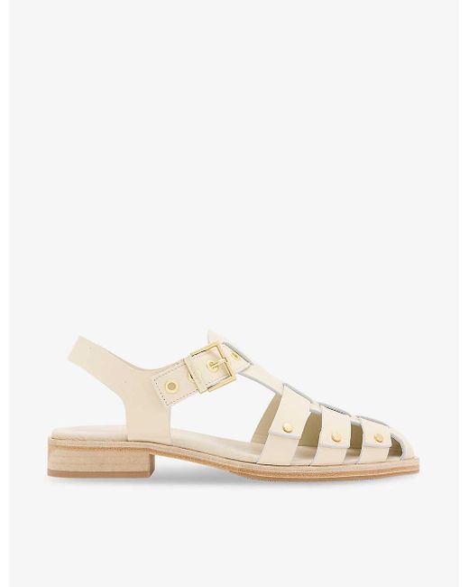 AllSaints Natural Nelly Studded Leather Sandals