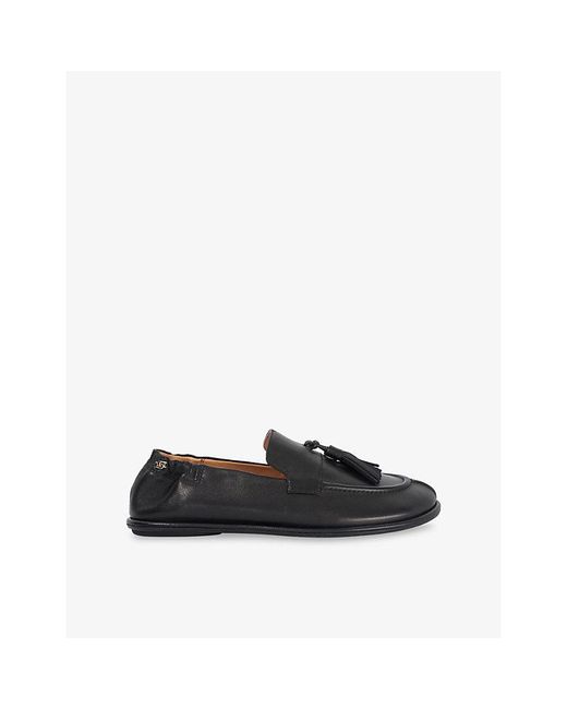Dune Black Grounding Leather Loafers