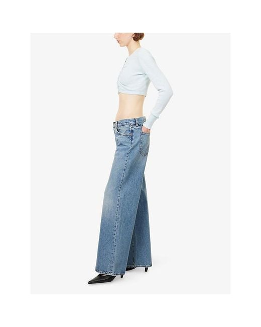 FRAME Blue The Leo Cotton Denim Jeans