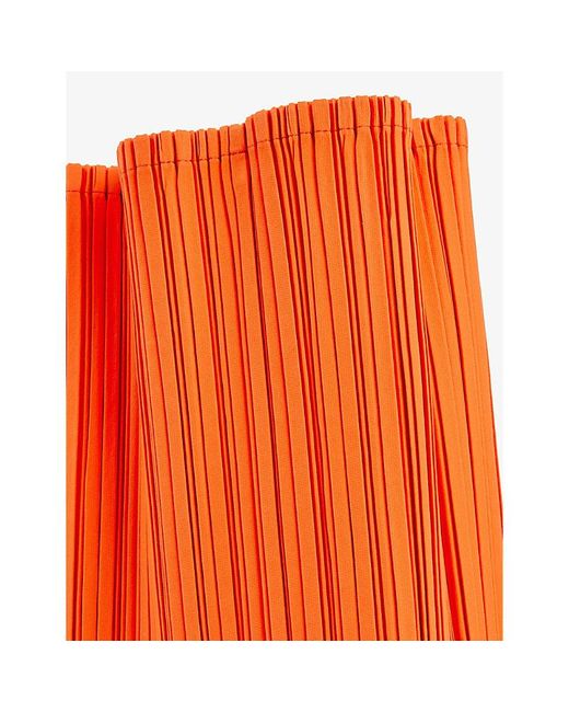 Pleats Please Issey Miyake Orange Bloom Woven Cross-body Bag