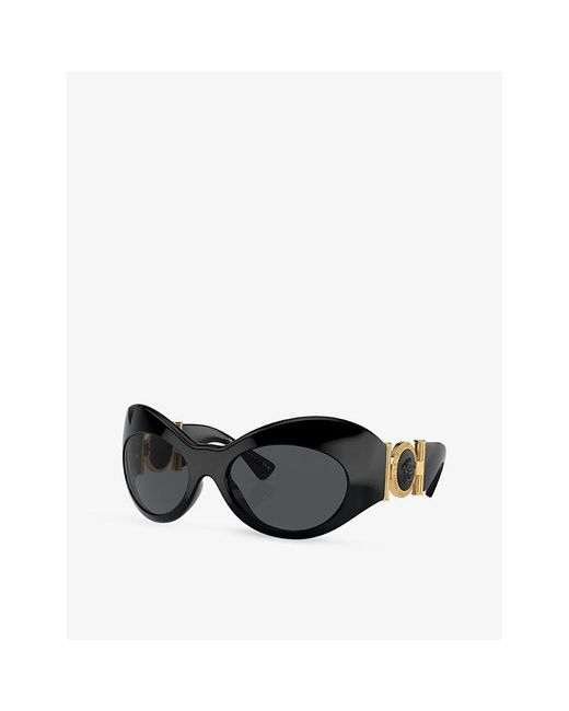 Versace Black Ve4462 Irregular-frame Injected Sunglasses