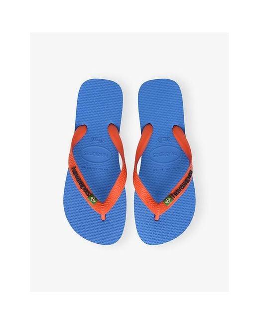 Havaianas Blue Brasil Rubber Flip-Flops