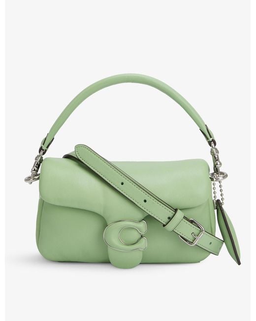 COACH Green Tabby Pillow Mini Leather Cross-body Bag