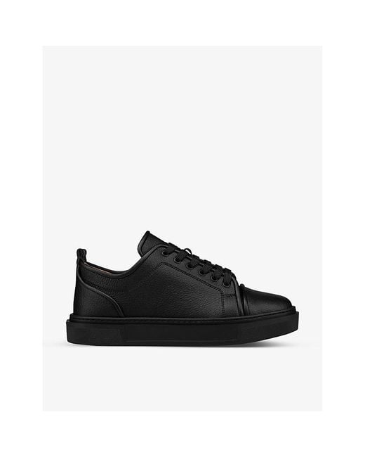 Christian Louboutin Black Adolon Junior Vegan Leather Low-top Trainers for men