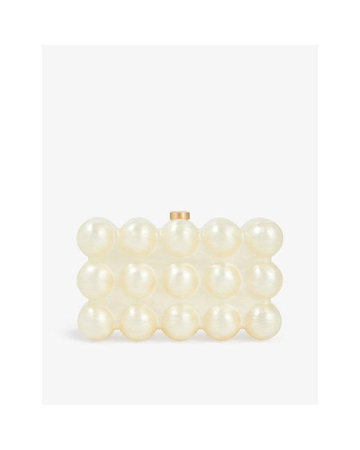 Cult Gaia Bubble Acrylic Clutch Bag in Natural | Lyst