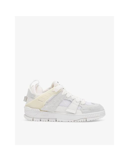 Axel Arigato White Area Patchwork Leather And Recycled Polyester Mid-top Trainers for men