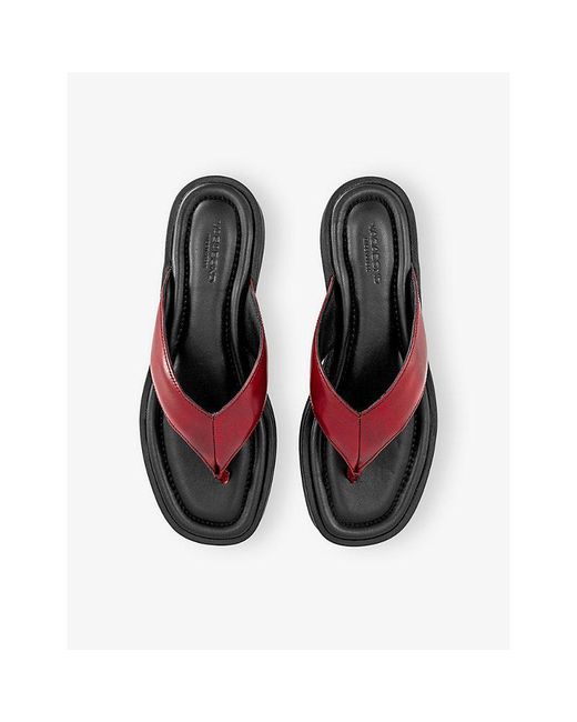 Vagabond Red Danya Platform Leather Sandals