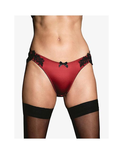 Agent Provocateur Penelopi Embroidered Silk Briefs