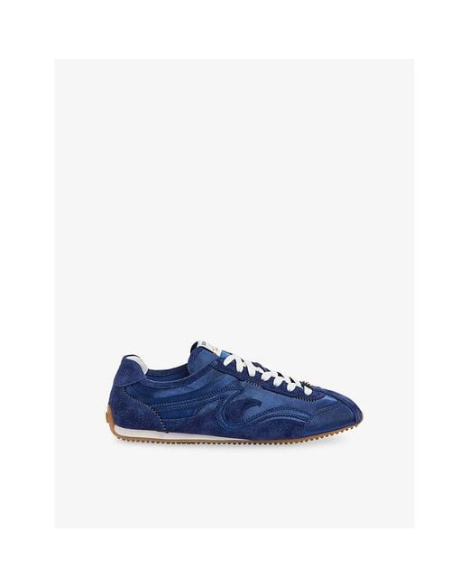 Sandro Blue Light Wave Satin Trainers