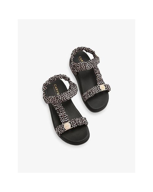 Carvela Kurt Geiger Multicolor Novara Satin Flatform Sandals