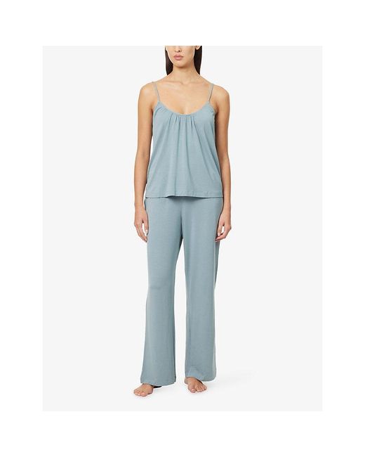 Eberjey Gray Gisele Long-Sleeve Stretch-Jersey Pyjama Set