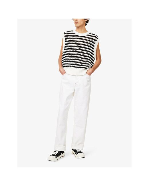 Tommy Hilfiger Multicolor The Apxgp Collection Open-Knit Sleeveless Knitted Cotton Vest for men