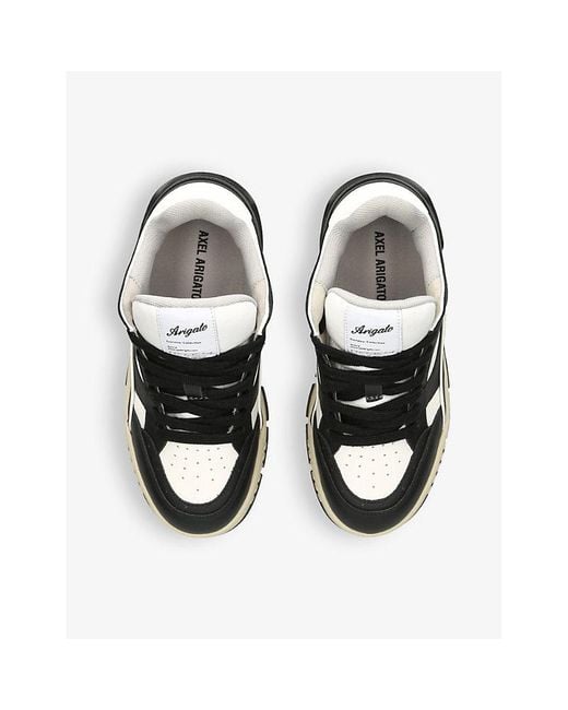 Axel Arigato Black Area Lo Brand-patch Leather And Recycled Polyester Mid-top Trainers
