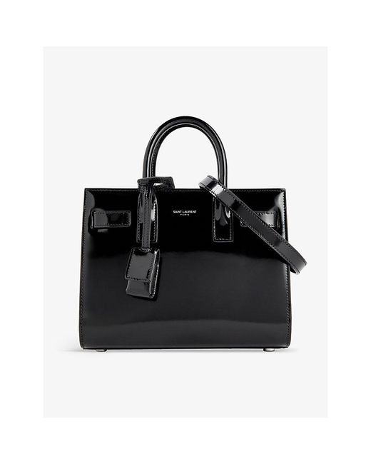 Saint Laurent Black Sac De Jour Nano Leather Top-handle Bag