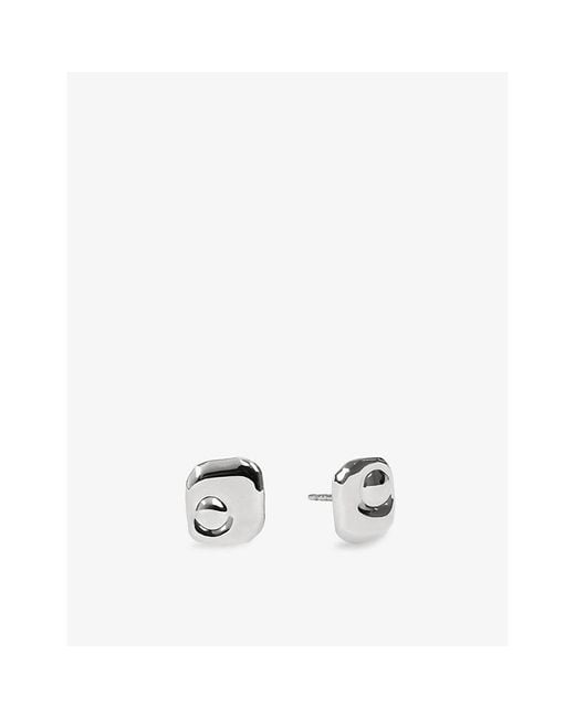 Monica Vinader White Amaia Sterling- Stud Earrings