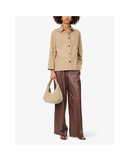 Max Mara Natural Relaxed-Fit Patch-Pocket Cotton Shirt