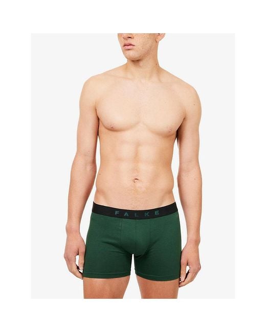 Falke Green Daily Comfort Pack Of Two Stretch-Cotton Boxer Briefs for men