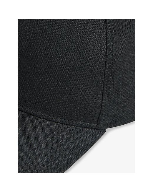 Whistles Black Adjustable Linen Baseball Cap