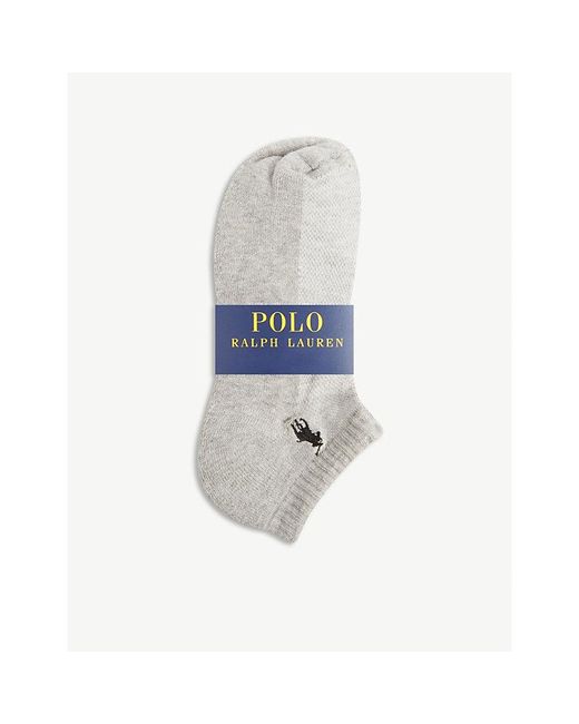 Polo Ralph Lauren White Logo Cushioned Sole Socks Set Of Six