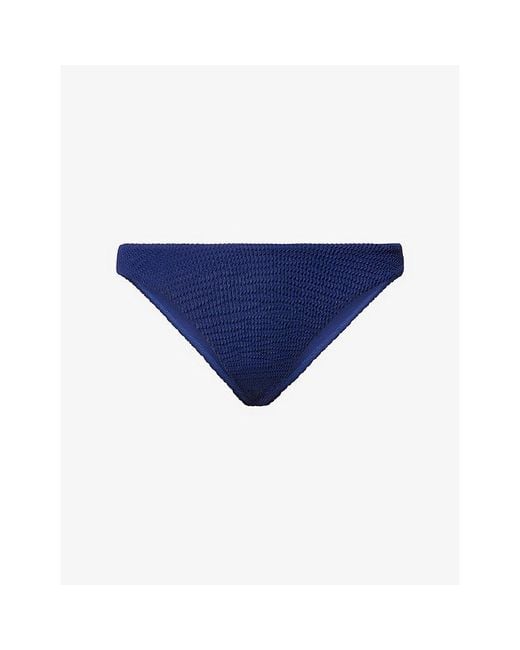 Cheap Monday Blue Byron Crinkle Bikini Bottoms