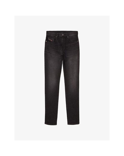 DIESEL Black D-Strukt 09L61 Slim-Leg Denim Jeans for men