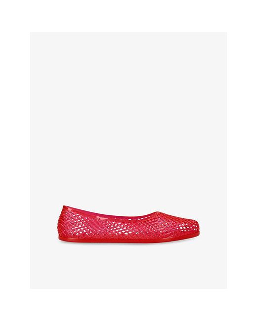 Ancient Greek Sandals Iro Mesh-Textured Pvc Ballet Flats