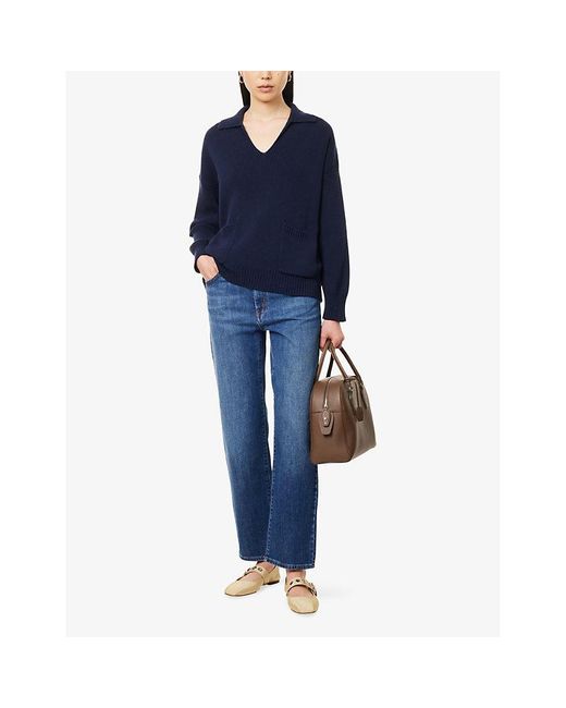 Weekend by Maxmara Blue Loris Straight-Leg Stretch-Denim Jeans