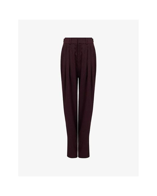 eem Tapered-Leg High-Rise Woven Trousers