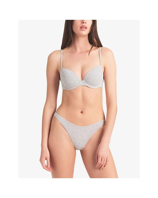 Skims White Everyday Cotton Thong