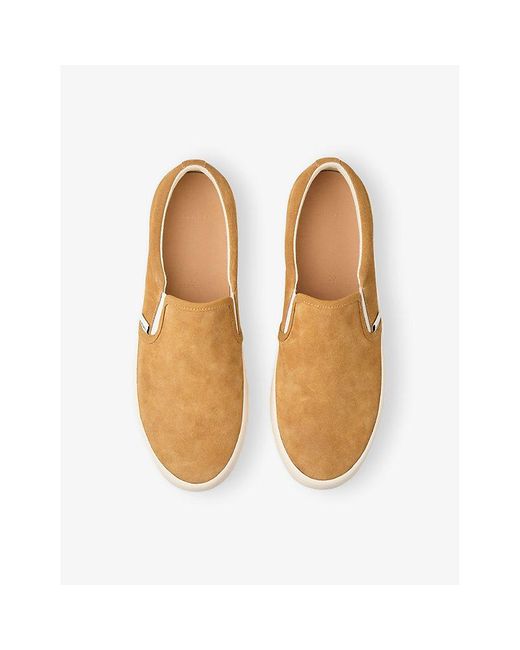 Sandro Natural Slip-On Suede Trainers for men