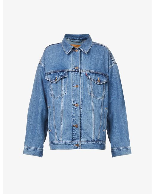 Levi's Trucker Droppedshoulder Oversized Cottonblend Denim Jacket in
