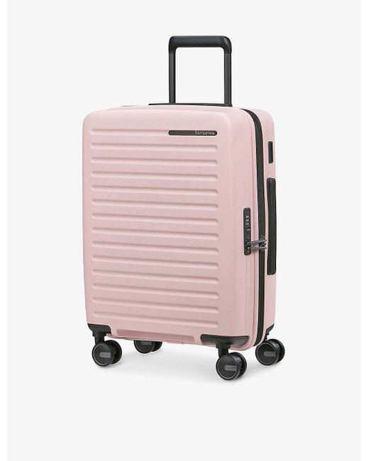 Samsonite Pink Stackd Spinner Hard Case 4 Wheel Recycled-plastic Cabin Suitcase 68cm