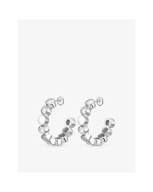 Messika White Vibes Mini 18Ct And 3.28Ct Diamond Hoop Earrings
