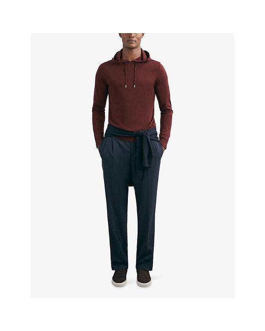 Reiss Red Holland Wool Hoody for men