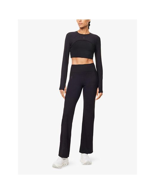 On Shoes Blue Studio Flared Performance Leggings