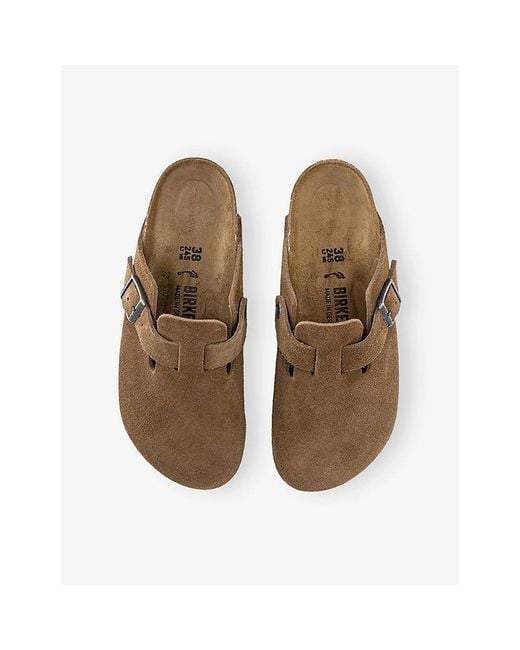 Birkenstock Brown Boston Suede Clogs