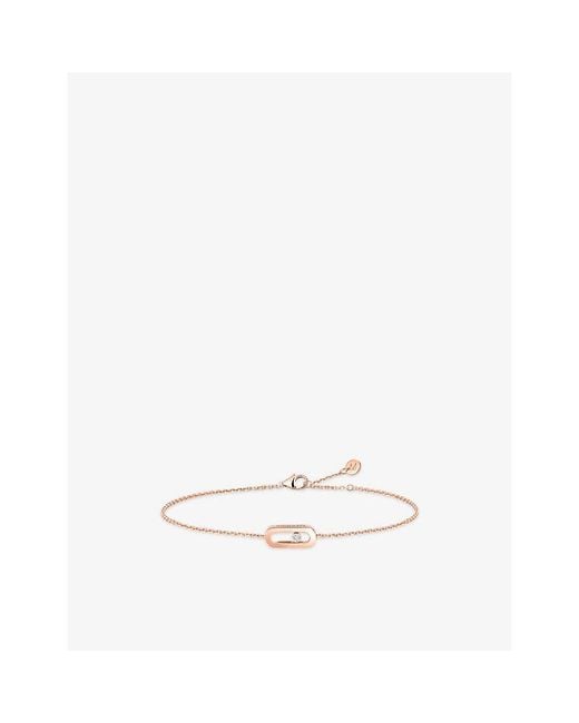 Messika White Move Uno Mini 18Ct And 0.03Ct Diamond Children's Bracelet